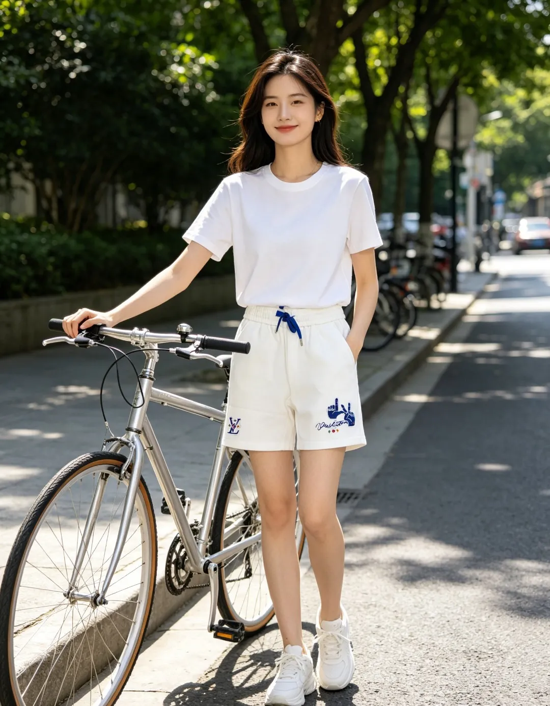 Louis Vuitton/Louis Vuitton 26ss LV gesture letter print shorts